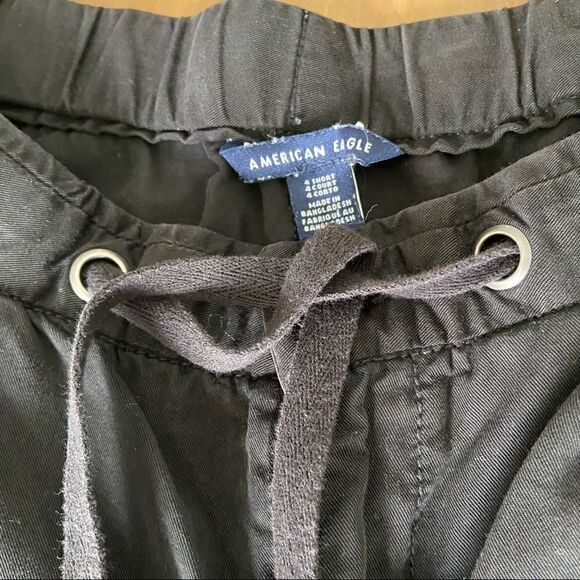 American Eagle Black Drawstring Pants - size 4 short - Picture 4 of 4
